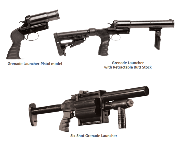 Lance-grenades anti-émeute de 38 mm.